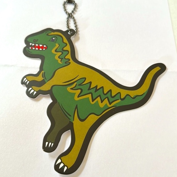 LIQUIDATION SALE Coach Dinosaur Green Gift Tag Ornament Hanging Charm New - Picture 1 of 3